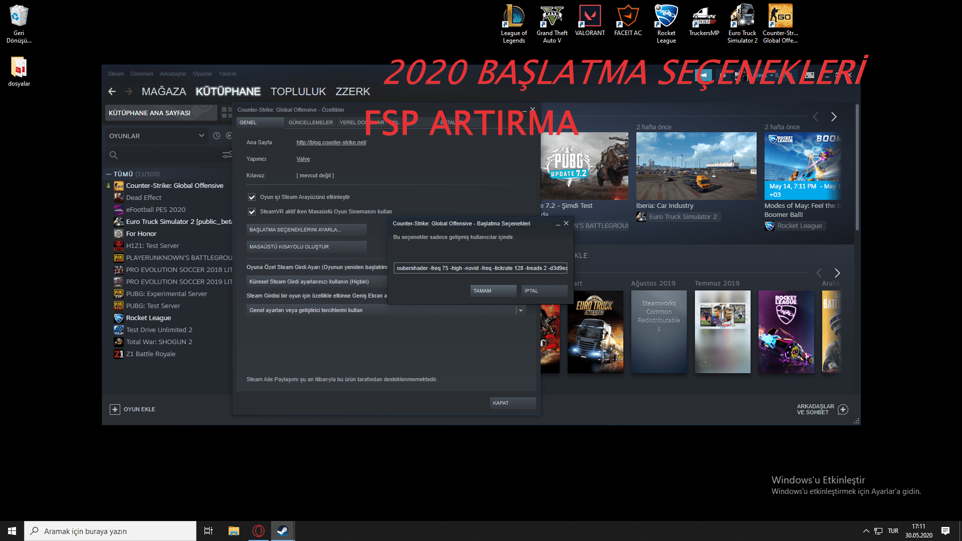 CS:GO Başlatma Seçenekleri ve FPS Artırma