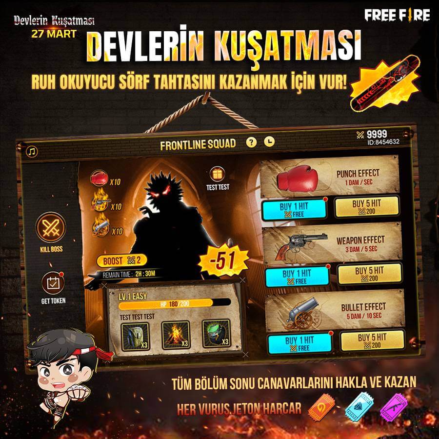 Free Fire Devlerin Kuşatması Etkinliği Başlıyor