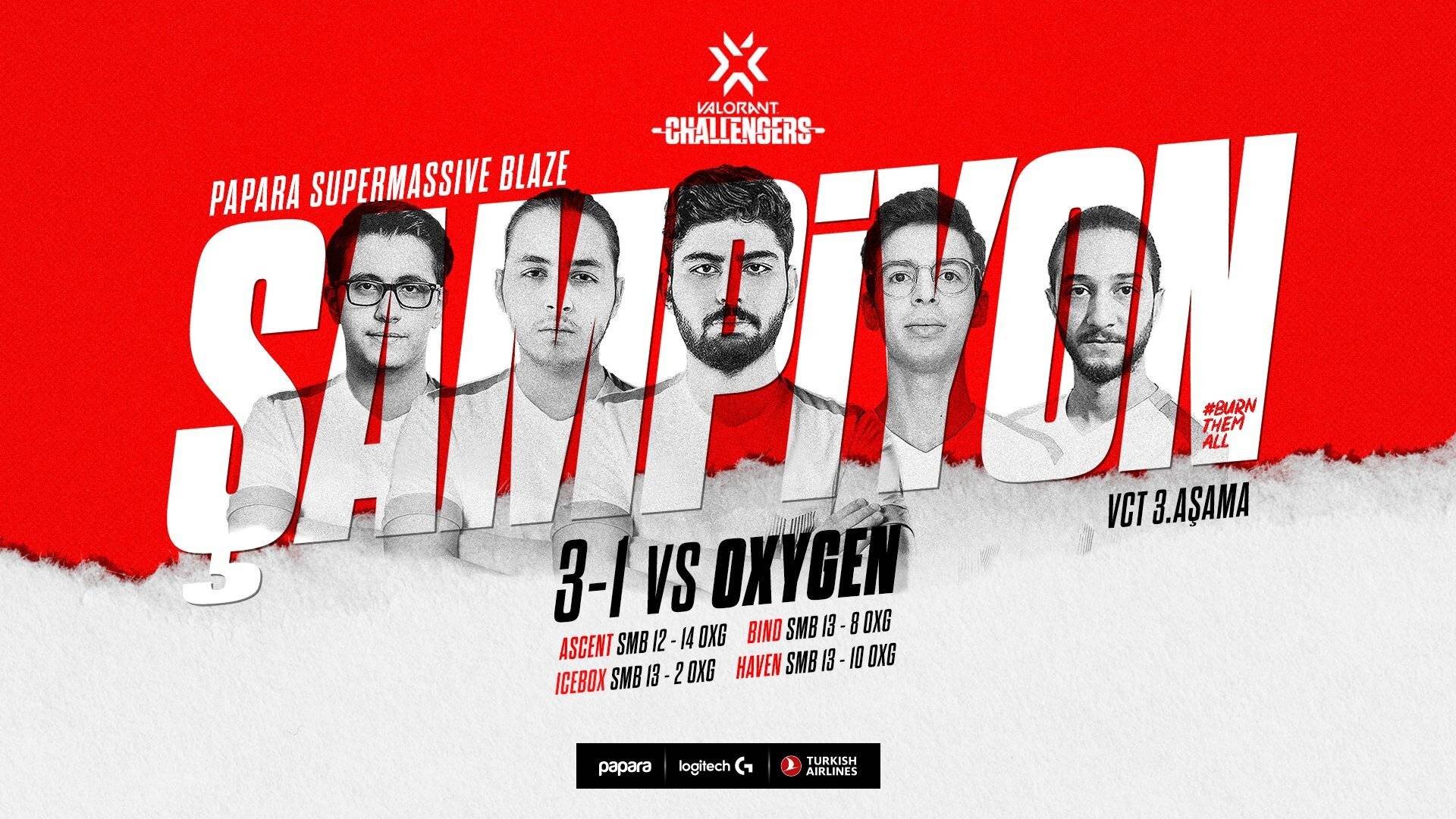 VCT 3. Aşama Challengers 1 Şampiyonu SuperMassive Blaze Oldu!