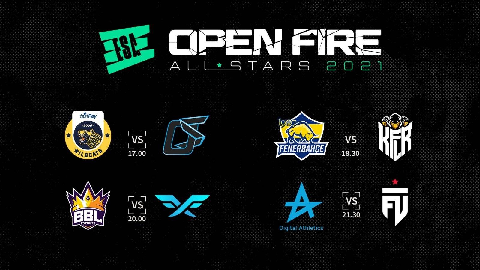 ESA Open Fire All Stars 1. Gün Sonuçları