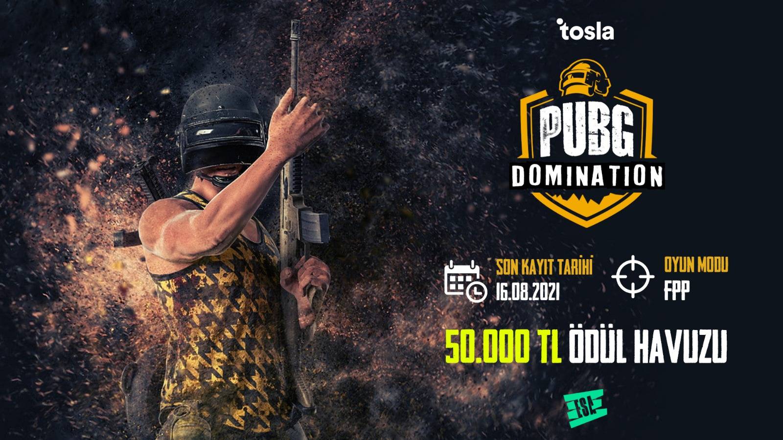 ESA x Tosla PUBG Domination Turnuvası Başlıyor