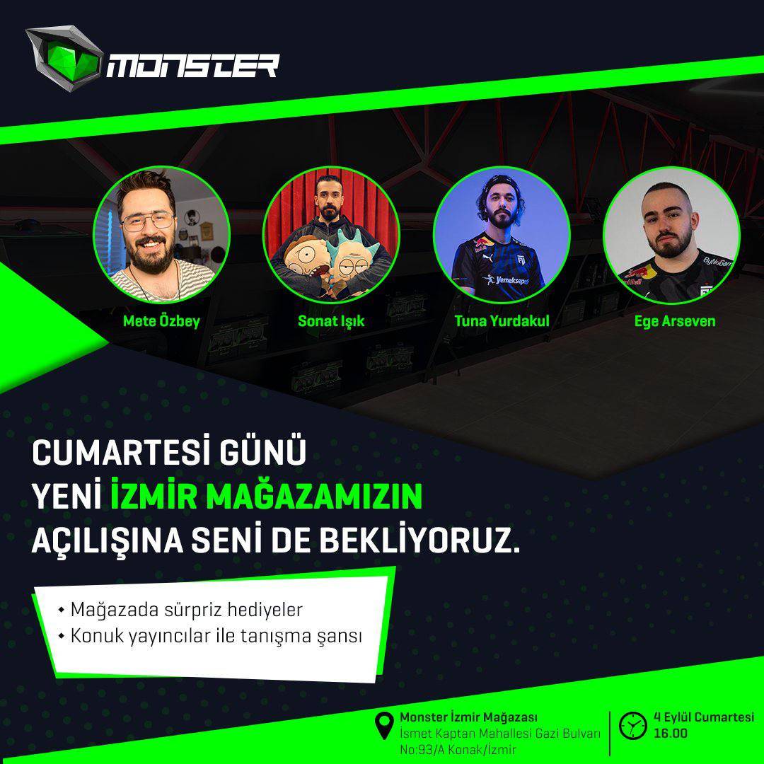 Ünlü Yayıncılar, Monster Notebook Yeni Mağaza Açılışında Bir Araya Geliyor