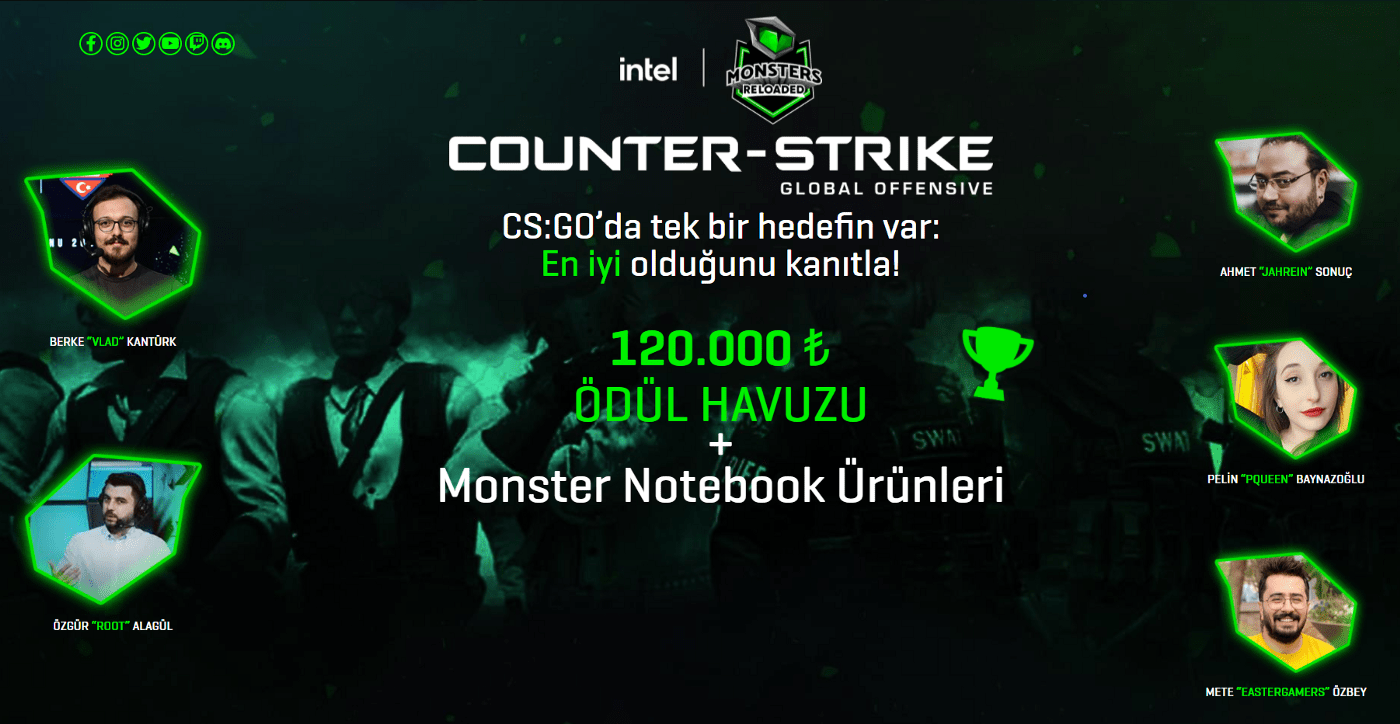 Intel Monsters Reloaded CS:GO 1. Açık Elemelerine Kayıt Olmak İçin Son Gün