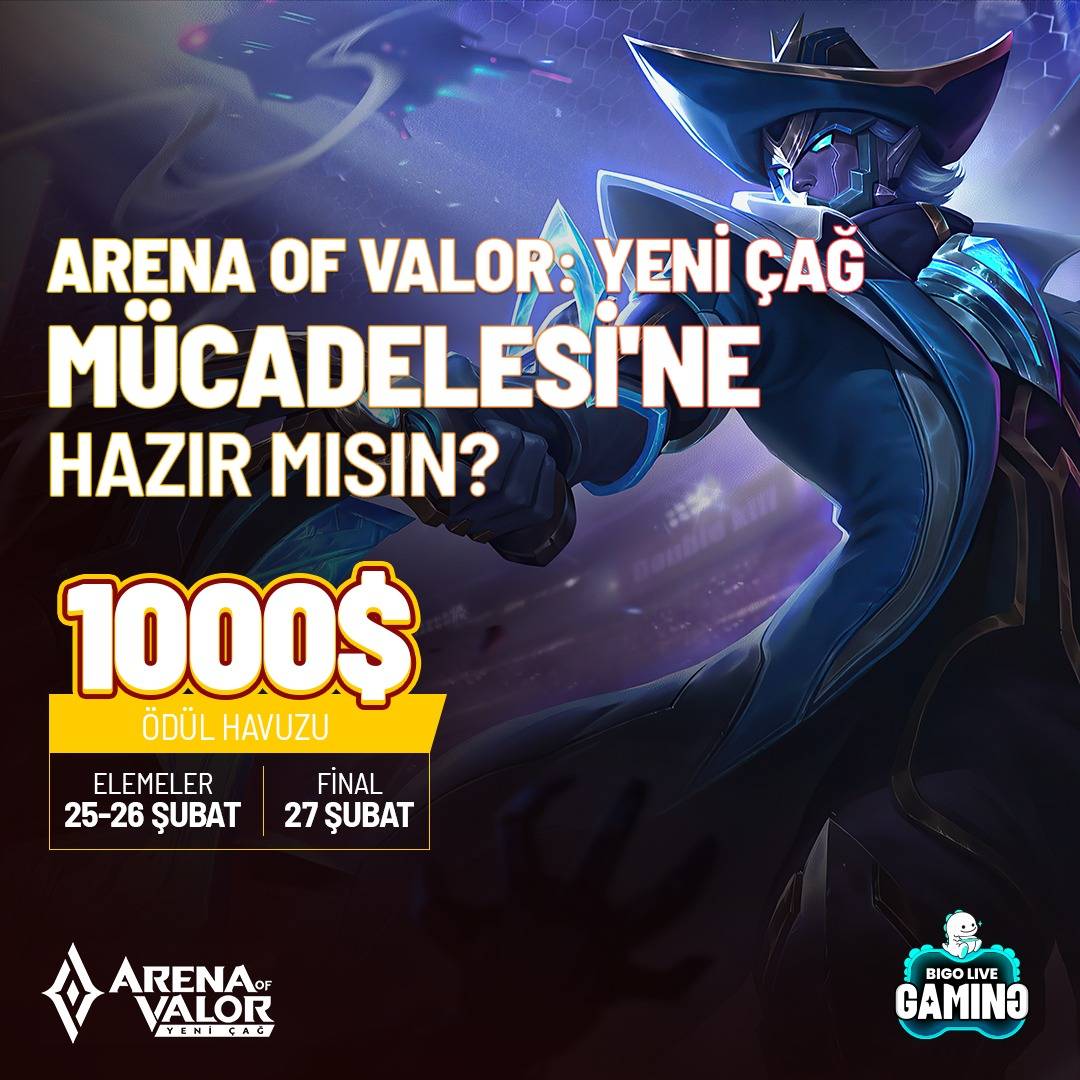 Bigo Live Gaming Türkiye, Arena of Valor: Yeni Çağ Turnuvasını Duyurdu