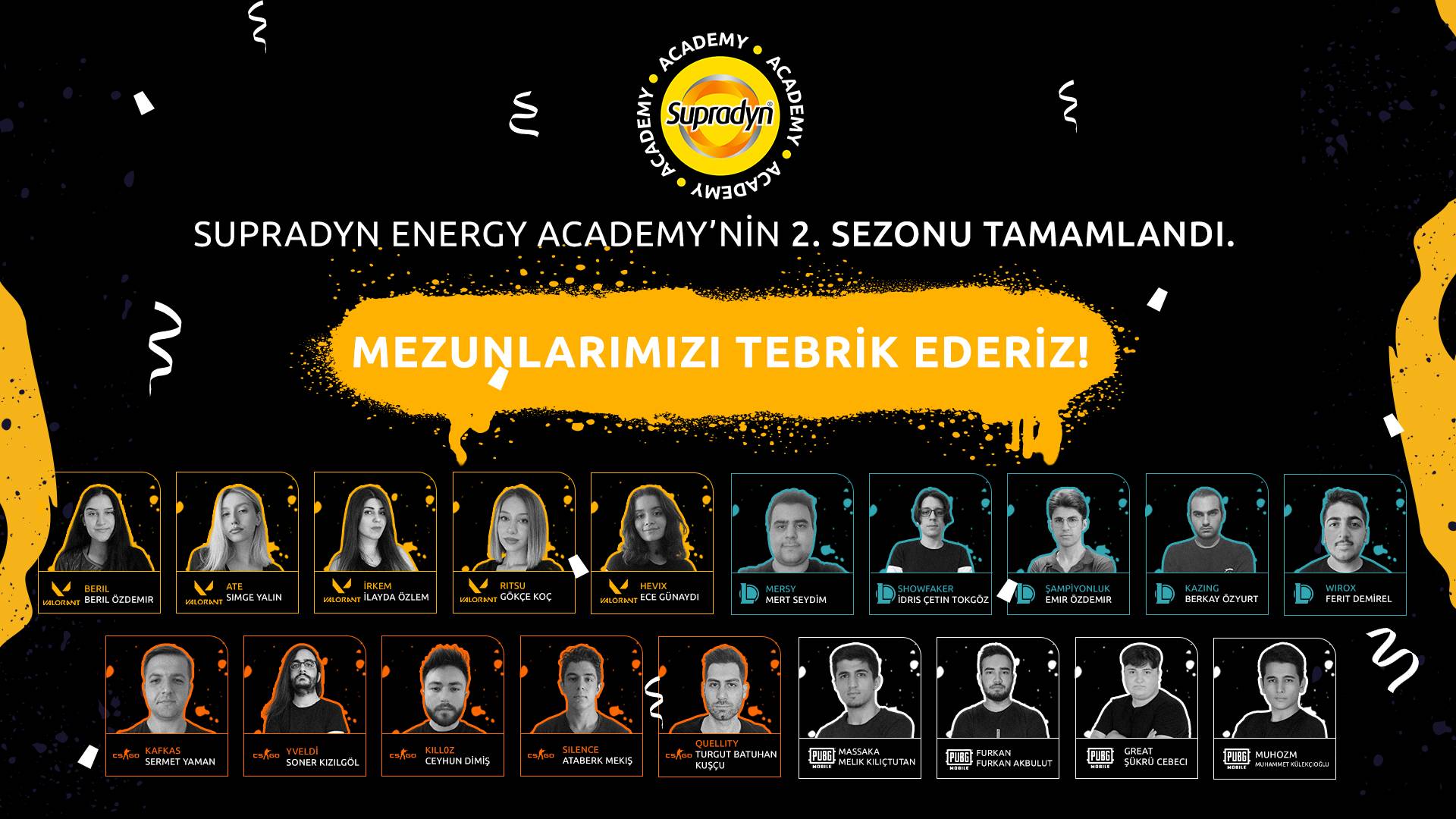 “Supradyn Energy Gaming Academy” 2. Sezon Eğitimleri Tamamlandı