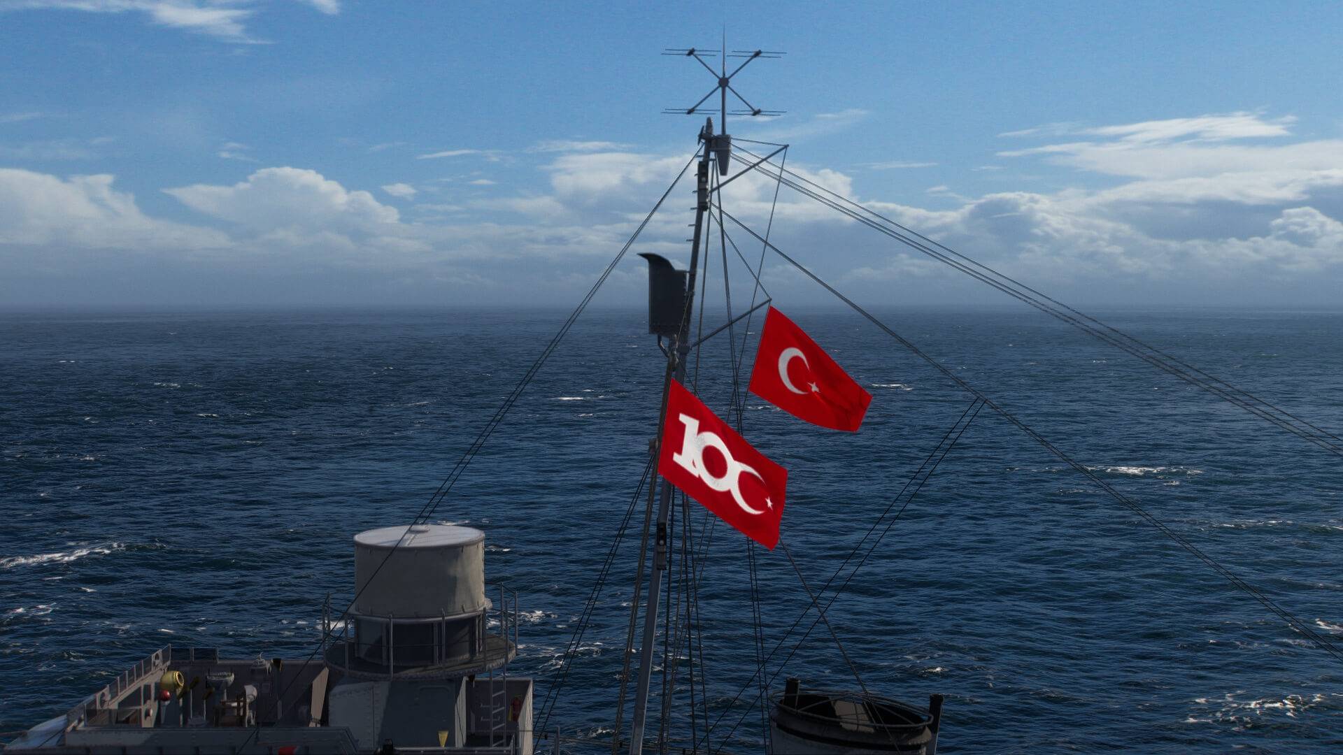 world of war ships 100 bayrak